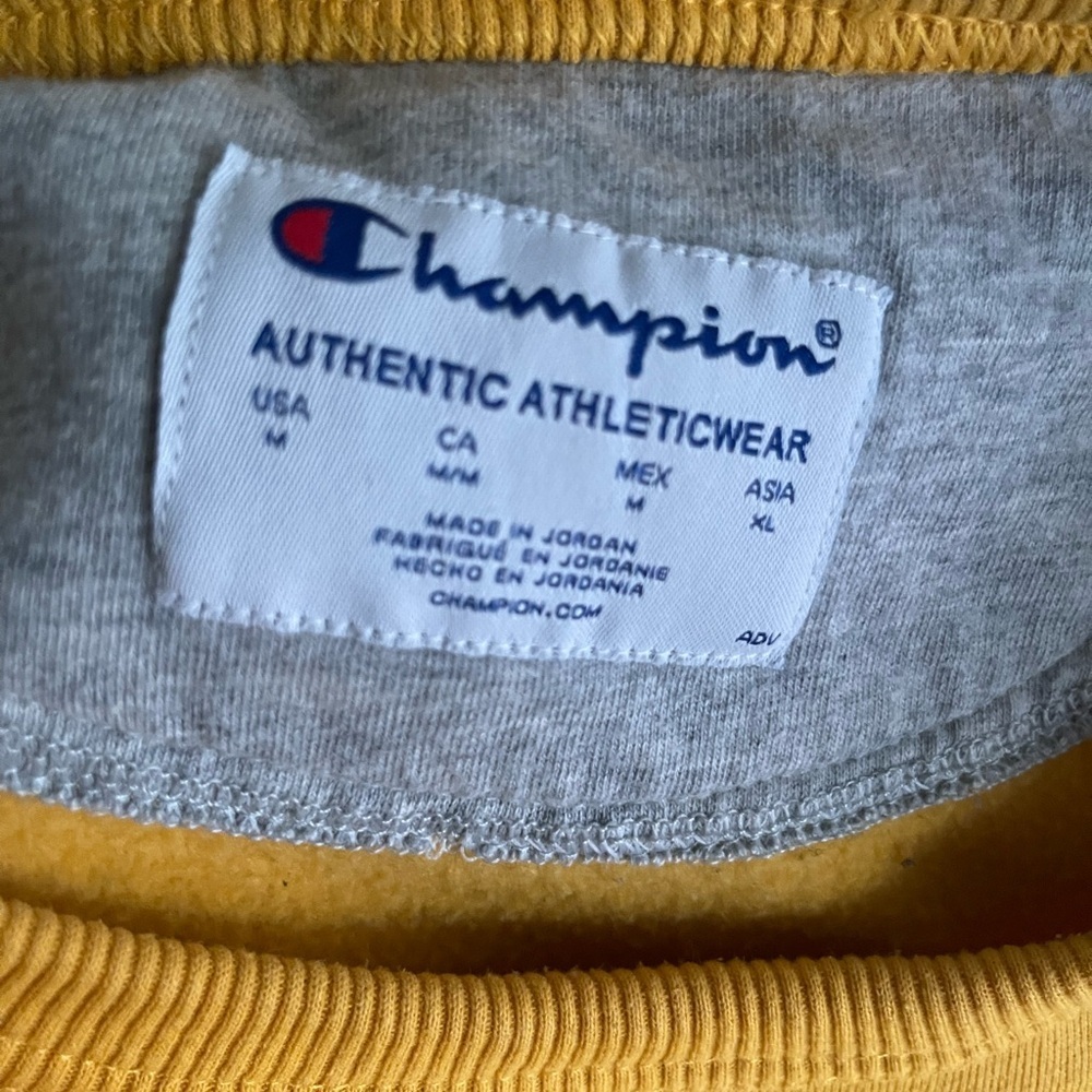 Champion Men's Mustard Crewneck Sweater - Picture 6 of 6